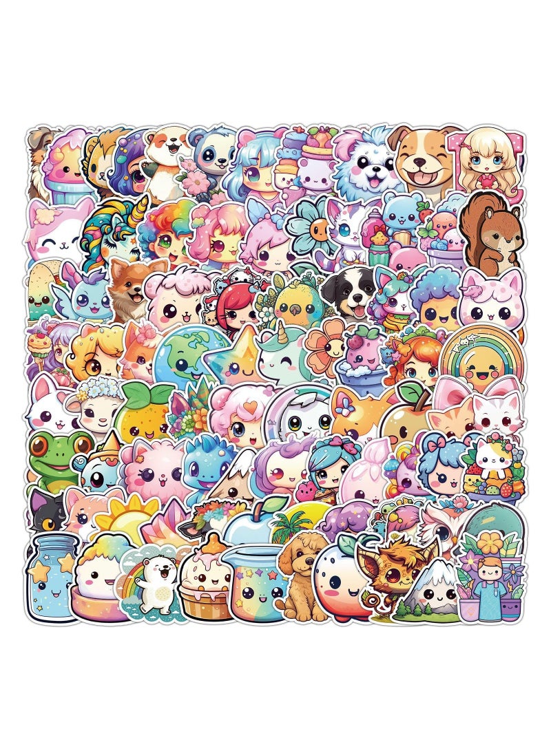 SYOSI 100 Pcs Water Bottle Stickers for Kids, Cute Stickers for Water Bottles, Vinyl Waterproof Stickers Aesthetic Laptop Sticker for Laptops, Skateboards, Cars, Phones, Computers, and Travel Suitcases - Image 1
