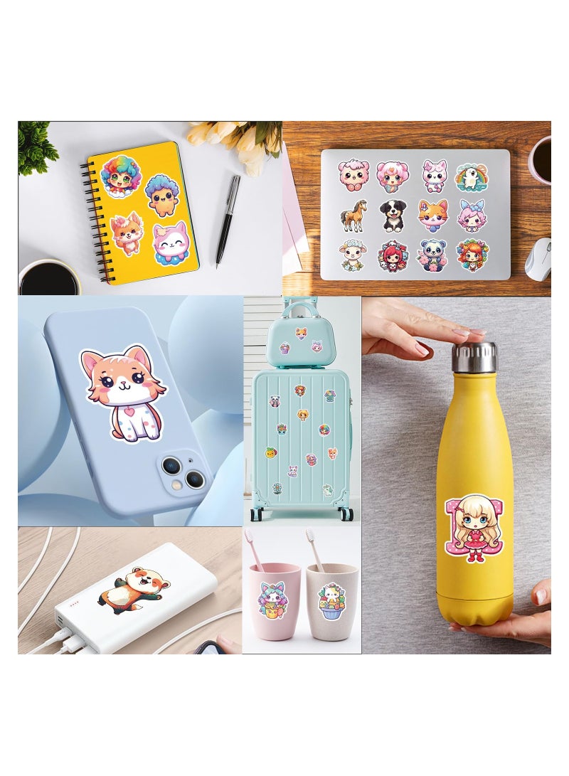 SYOSI 100 Pcs Water Bottle Stickers for Kids, Cute Stickers for Water Bottles, Vinyl Waterproof Stickers Aesthetic Laptop Sticker for Laptops, Skateboards, Cars, Phones, Computers, and Travel Suitcases - Image 3