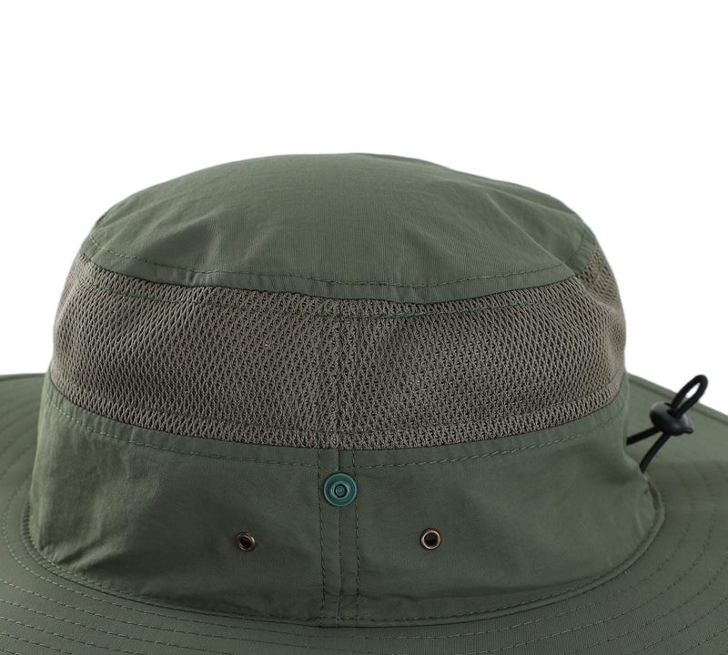 Connectyle Sun Hat for Men Women Wide Brim UV Sun Protection Safari Hat Outdoor Fishing Hiking Hats Light Army Green - Image 4