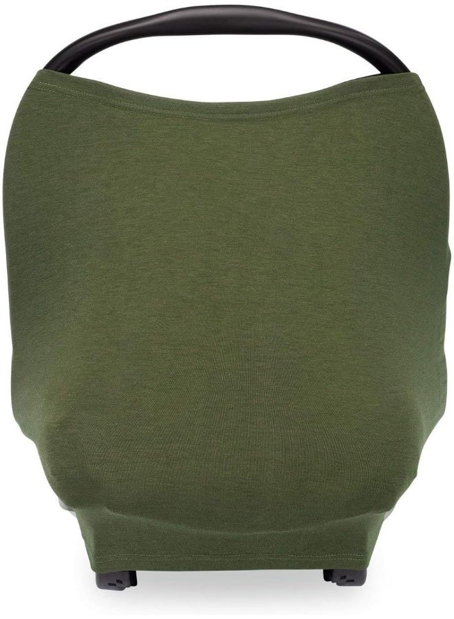 Parker Baby Co. Parker Baby Co. 4 in 1 Car Seat Cover for Girls and Boys - Stretchy Carseat Canopy, Nursing Cover, Grocery Cart Cover, High Chair Cover - Pine  - Image 1