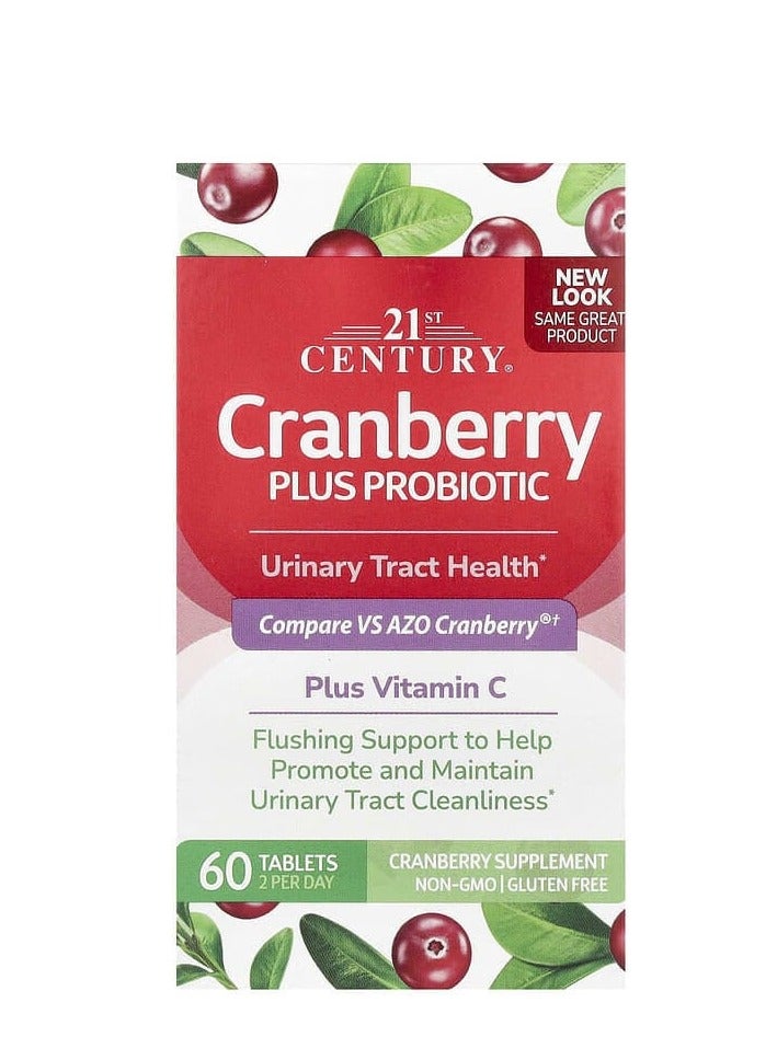 21st CENTURY Cranberry with Probiotics 60 Tablets  - Image 1