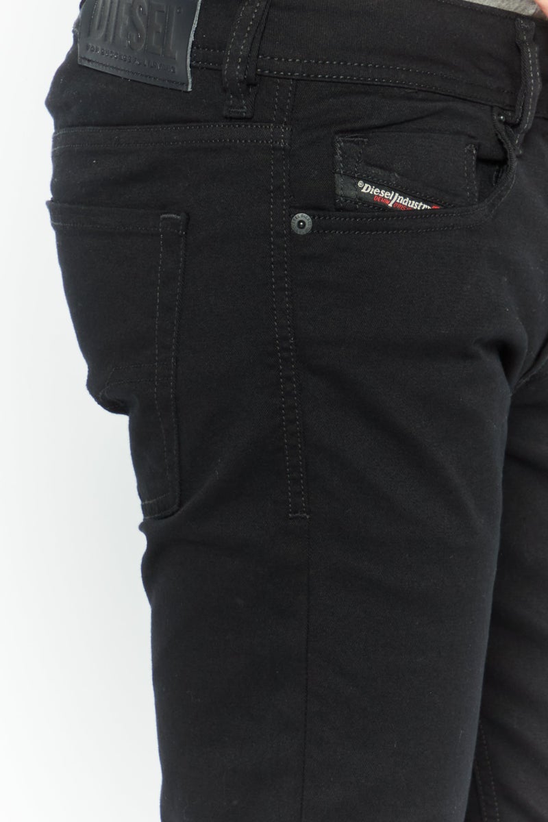 DIESEL جينز ضيق سليم للرجال، أسود - Image 4