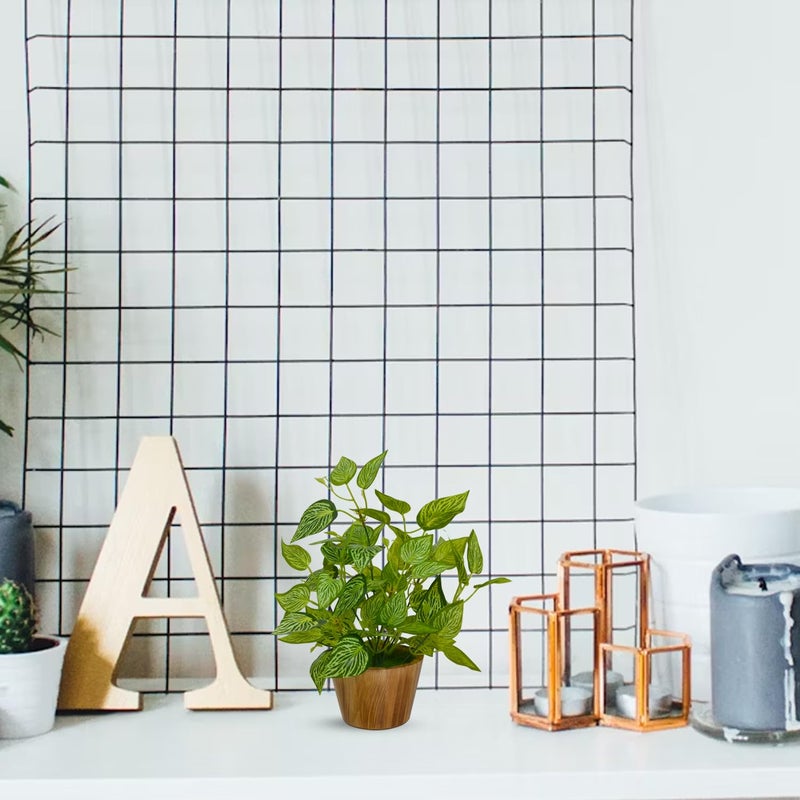 fancymart Artificial Plant Leaves in Wooden Pot Perfect Potted Decoration for Home Living Room & Office Spaces Décor - Image 5