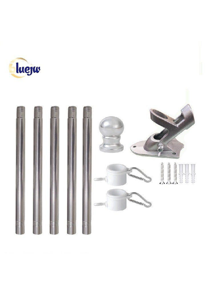 الأزرق جي دبليو سارية العلم ، تنطبق على 2x3 ، 3x5 ، 4x6ft العلم واجب ثقيل حديقة سارية العلم ، لعبة الشارع في الهواء الطلق أو في الهواء الطلق الجدار شنقا سارية العلم  - Image 1