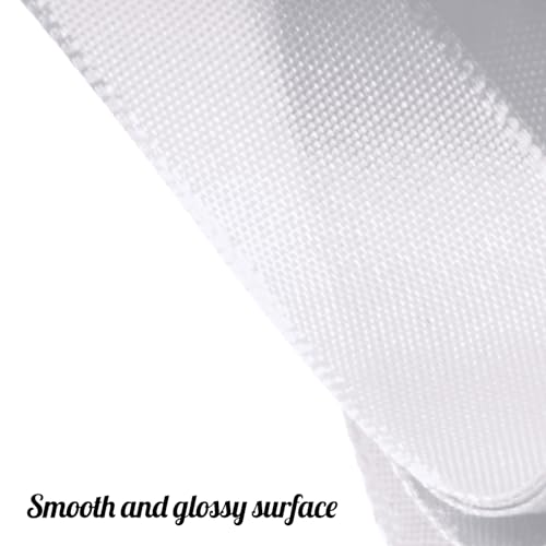 Flezoo 25 Yards White Satin Ribbon 1 1/2inch, Single Face Polyester Silk Fabric Hair String Ribbon for Craft, Flower Bouquets, Gift Wrapping, Wedding, Bow Making and Valentines Decoration - Image 3