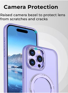 glassology iPhone 16 Pro 360° Rotate Ring Stand Foldable Ring, Strong Magnetic, Sturdy & Versatile Stand, Drop Protection, Magnetic Stand Cover Anti-Fingerprint Anti-Scratch Clear  - Image 5