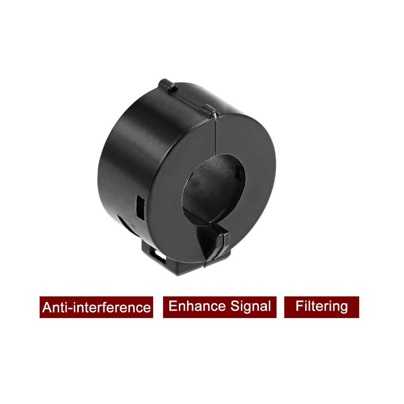 uxcell 15mm Ferrite Cores Ring Clip-On RFI EMI Noise Suppression Filter Cable Clip, Black 10pcs - Image 4