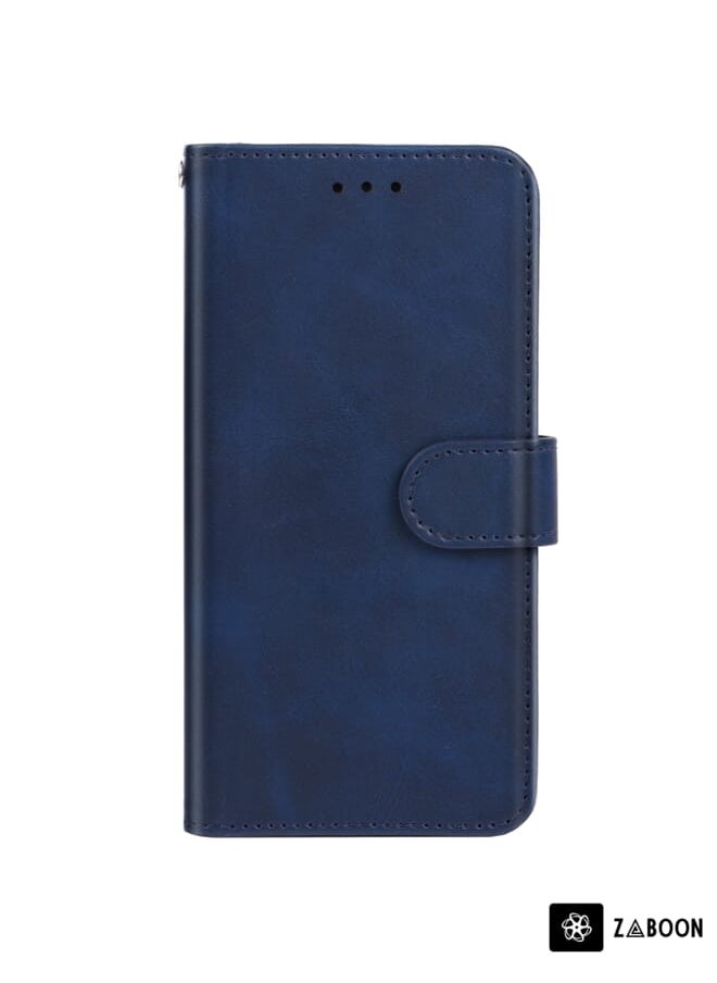 Green Tiger - Leather Phone Case For UMIDIGI S2 Lite(Blue) - Image 1