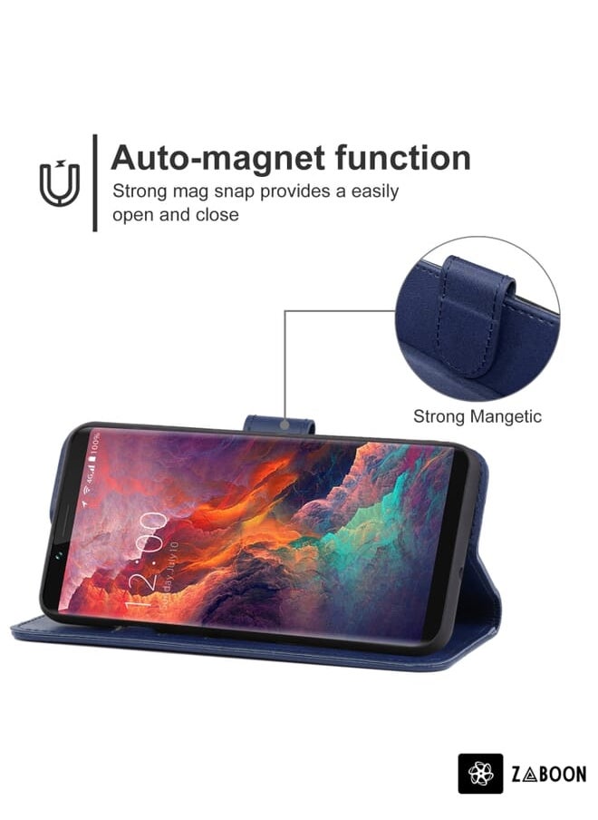 Green Tiger - Leather Phone Case For UMIDIGI S2 Lite(Blue) - Image 1