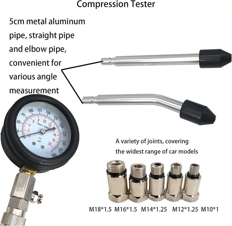 UTMALL Petrol Engine Cylinder Compression Tester Kit - Image 5