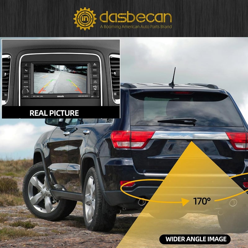 Dasbecan Park Assist Reversing Camera for 2011-2013 Dodge Durango & Jeep Grand Cherokee - Image 3
