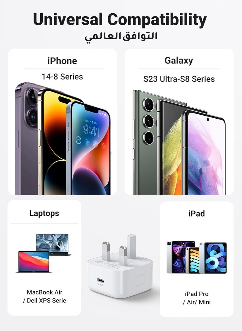 REBENUO 30W Charger for iPhone 15 Pro USB-C Type C Power Adapter 30W PD Fast Charging - Image 3