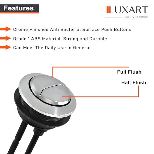 LUXART Replaceable 48mm Round Dual Flush Push Button - Toilet Water Tank Flushing Button| Round Button for Lid Cover of Toilet Water TankLid Hole Should be at Least 48 mm to 58 mm - Image 4
