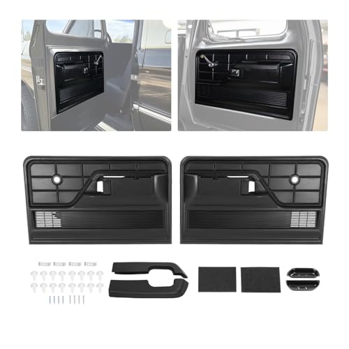 JMTAAT Front Inner Door Panel Kit Compatible with 19731979 Ford F100 F150 F250 F350 Bronco Door Trim Panel Arm Rest Pads Finger Cups Replacement for D3TZ1023942KT Plastic Steel - Image 1