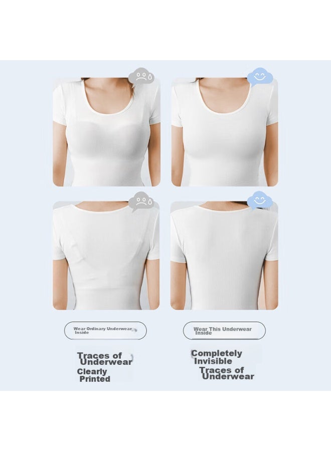 MIIOW Miiow Invisible Seamless Foundation Bra, Soft Support, Skin Color, Invisible, Comfortable, Wireless, Nude Feel Brassiere - Image 4