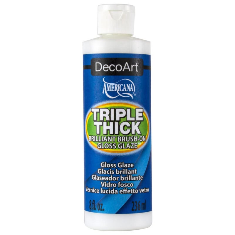 DecoArt Triple Thick Gloss Glaz, 8 fl oz Bottle,White Blue - Image 1
