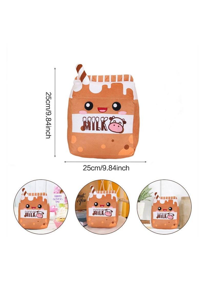 Excefore Milk Plush Pillow Food Shaped Pillow Fruit Milk Pillow Home Hugging Gift for Kids  - Image 3