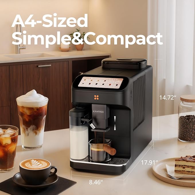 SF1 Max Fully Automatic Espresso Machine with Grinder & Frother | 6.86" Touchscreen, Hot & Cold 2-in-1 Milk Tank, 1-Min Cold Brew, Master Mode, Smart Connectivity, App 28+ Recipes, For Home - Image 3