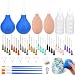 Jollidecor 98 PCS Pottery Tools Supplies Precision Tip Applicator Clay Slip Trailing Bottles with Needles Glaze Brushes Ceramic Tool Set with Squeeze Graduated Bottle for Glaze - Image 2