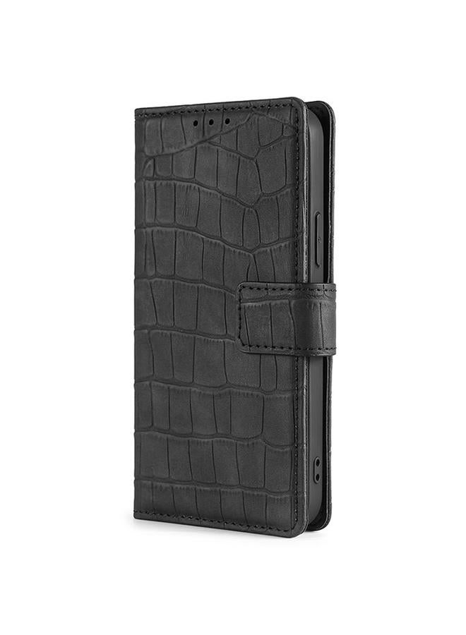 اس-توب جراب لهاتف Motorola Edge 50 5G مصنوع من الجلد بمشبك مغناطيسي من جلد التمساح - Image 2