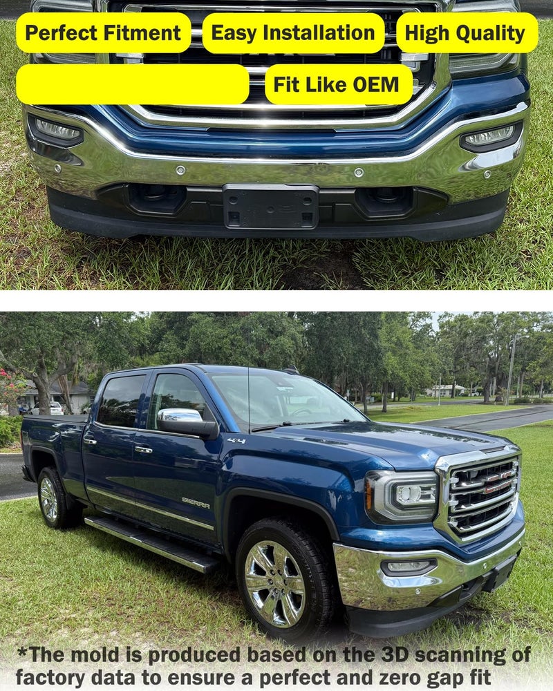 Wocch Front License Plate Frame for GMC Sierra 1500 2016 2017 2018 for 2019 Sierra 1500 Limited Front Bumper License Plate Holder Mounting Bracket Replace # 23354525 GM1068173 - Image 3