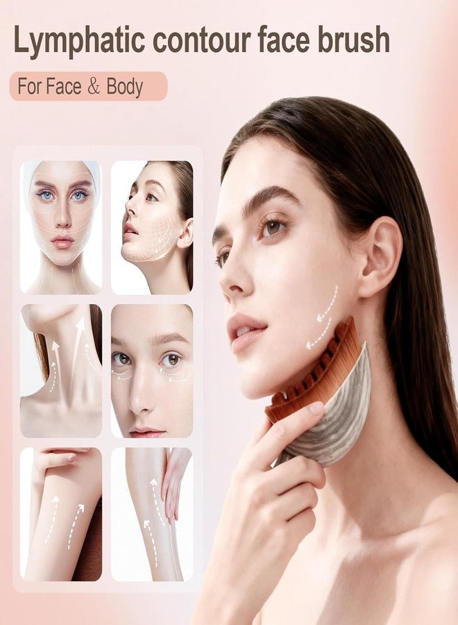 ZTOCOZ Lymphatic Contour Face Brush for Manual Facial Cleansing & Sculpting, Soft Hypoallergenic Bristles, ZTOCOZ Facial Massage Brush for Jawline, Neck & Chin, Reduces Puffiness, Improves Glow, Includes Travel Case - Image 4