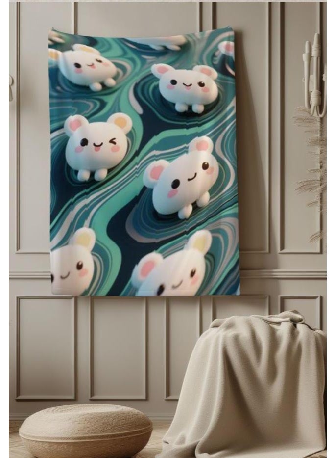 general Baby and children's cartoon flannel thin blanket (warm and comfortable, suitable for sleep, game use) 70cm*100cm - Image 2