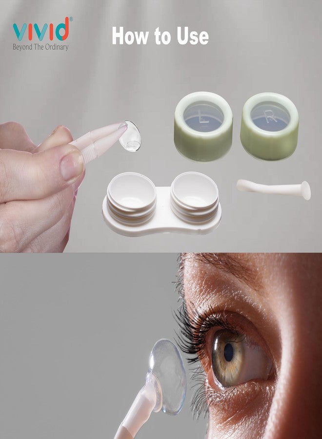 VIVID Portable Mini Contact Lens Case Travel Kit with Tweezers & Remover Tool – Cute Design Eye Box Holder for Storage, Daily & Outdoor Use LC-3053-White - Image 5