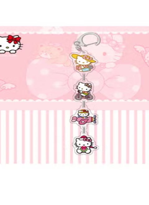 Yellow Cat Chain Key Chain With Hat