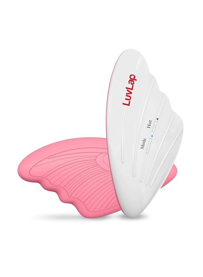Luvlap 2-in-1 Warming Lactation Breast Massager, Pain relief with 3-level heat & 6-level vibration adjustment, for Breastfeeding, Pumping, Clears Clogged Ducts, Engorgement, Waterproof, White & Pink - Image 1