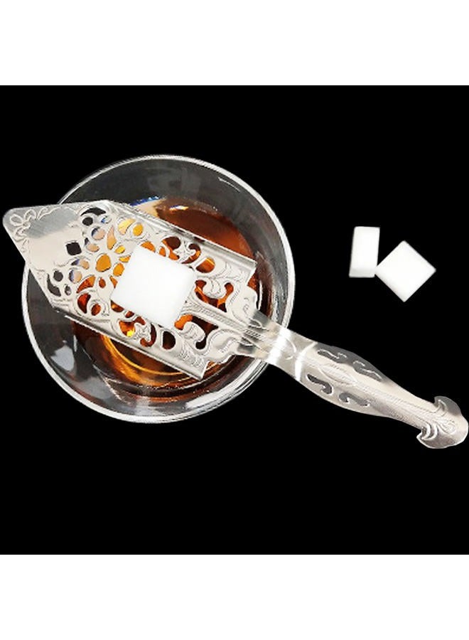 NSBELL 4PCS Stainless Steel Absinthe Spoons Vintage Wormwood Cocktail Bar Glass Cup Drinking Filter Hollowed Out Absinthe Fountain Spoon Dripper (4) - Image 5
