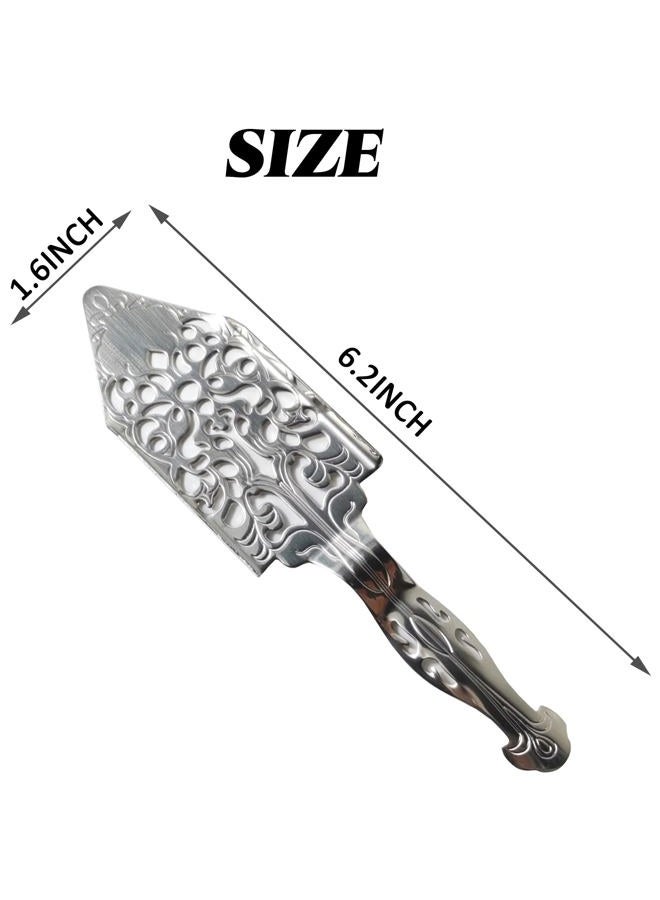 NSBELL 4PCS Stainless Steel Absinthe Spoons Vintage Wormwood Cocktail Bar Glass Cup Drinking Filter Hollowed Out Absinthe Fountain Spoon Dripper (4) - Image 2