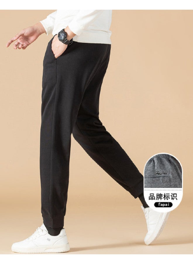 Fapai Spring Casual Versatile Sports Pants Comfortable Elastic Waist Tapered Leg Minimalist Men's Casual Pants - Image 1
