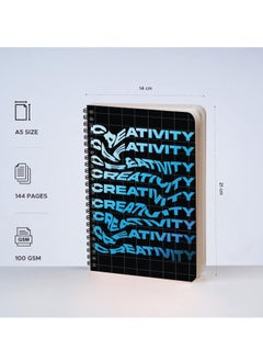 FACTOR NOTES دفتر ملاحظات حلزوني سادة مقاس A5، 144 صفحة، سمك 100 جرام لكل متر مربع  - Image 2