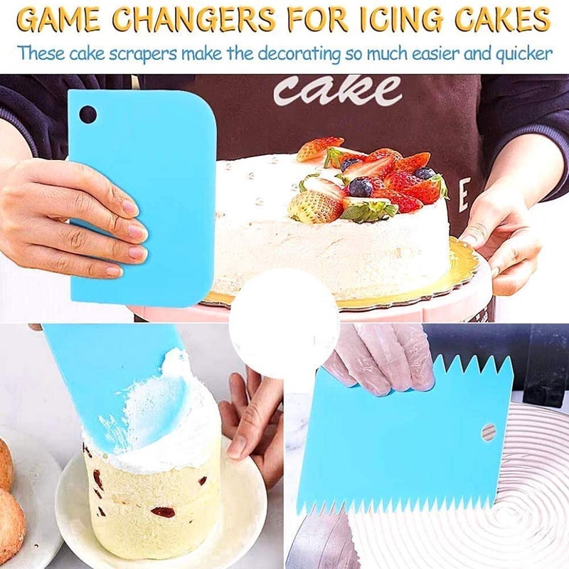 NIDY 24Pcs Kitchen Art Craft Essentials Measuring Cups Spoons Set Egg Yoke Separator Nail Art Carving Tool Cake Scraper Smoother Dough Cutter Silicone Food Writing Pen Silicone Oil Brush - Image 5
