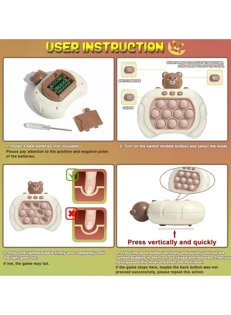 general Kids Toys, Handheld Puzzle Game Console, Squeeze Popcorn Sensory Quick Push Bubble Toys - Image 2