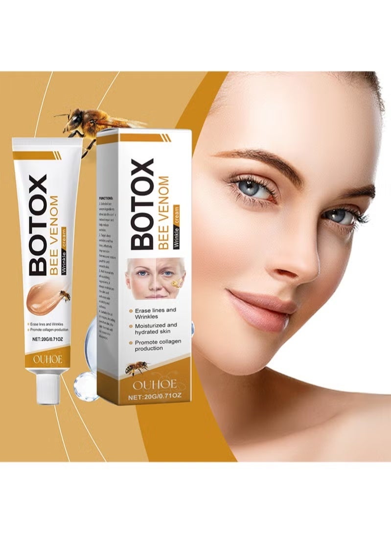 OUHOE Botox Bee Venom Wrinkle Cream，Bee Venom Skin Treatment Cream，Anti-Wrinkle Firming, Anti-Aging, Moisturizing，Lifting & Recovery for All Skin Type（2PCS，20g+20g） - Image 3