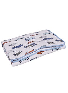 MOM'S HOME MOM'S HOME Organic Cotton Quilt Reversible Blanket (110 x 120 cm; 0-3 Years) - Car  - Image 2