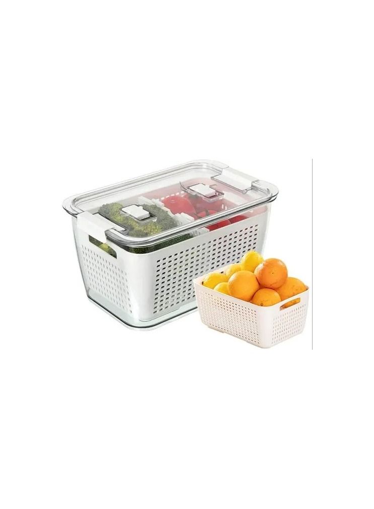 EVER SHINE Fridge Storage Set With Easy Removable Drain Basket - Image 1