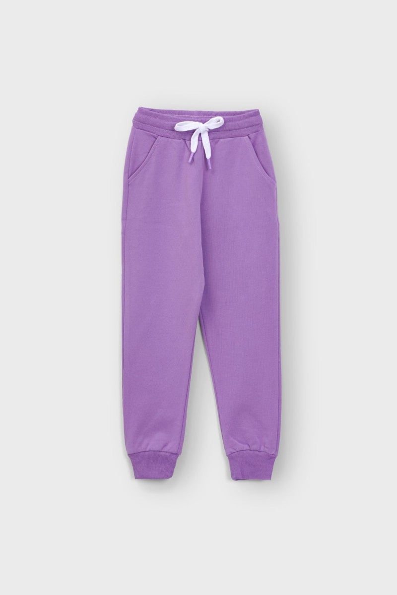 Zuzunga Basic Purple Kids Tracksuit Bottoms 3-8 Years Pocket - Image 1