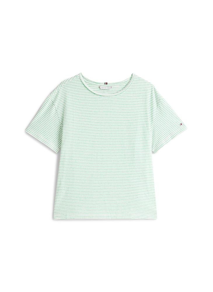 TOMMY HILFIGER Striped Crew Neck T-Shirt - Image 5