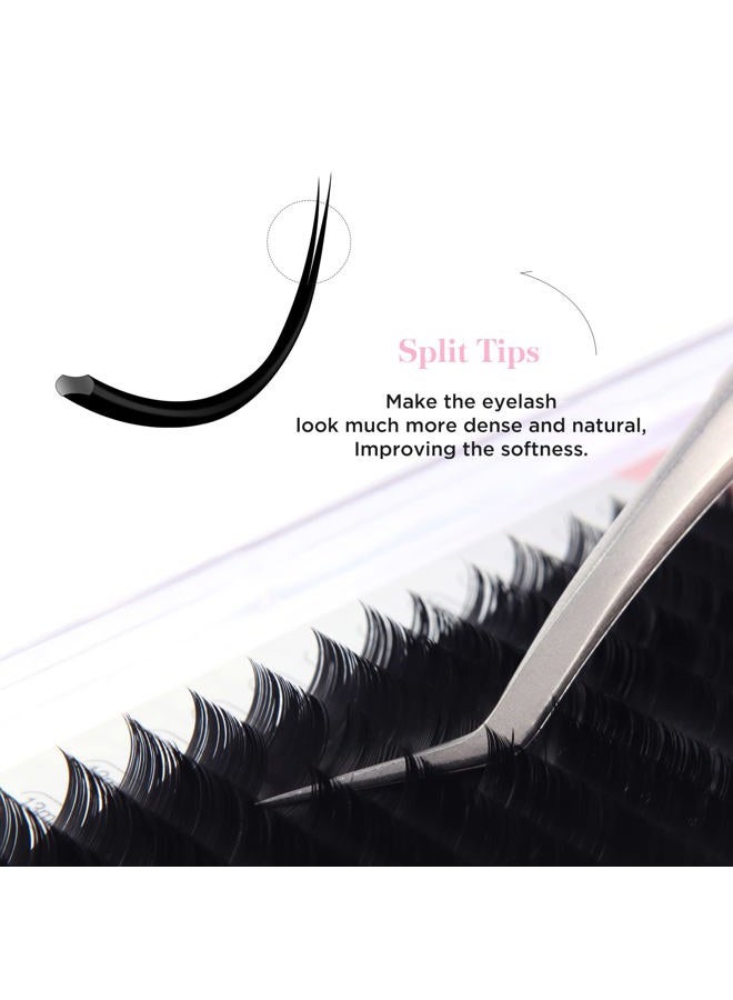 BEYELIAN Flat Eyelash Extension, Ellipse Lash Extensions 0.20 D+ Curl 7-15mm 16 Rows Matte Black Eyelash Extension Supplies Classic Lash Extensions Individual Eyelashes Salon Use - Image 4