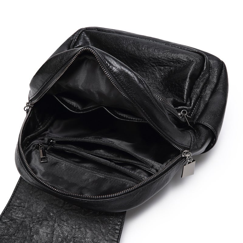 Backpack Women'S 2021 Travel New Fashion Trendy Soft Leather Anti-Theft Backpack Women'S Backpack Women'S Korean Style High School Bag - Image 5