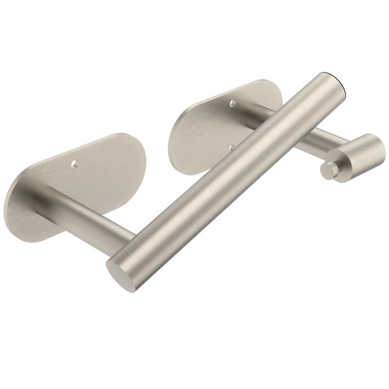 WZKALY WZKALY Brushed Grey Toilet Paper Holder Self Adhesive or Wall Mounted SUS304 Stainless Steel Rustproof Adhesive Toilet Roll Holder no Drilling for Bathroom Kitchen Washroom 1 Pack Brushed