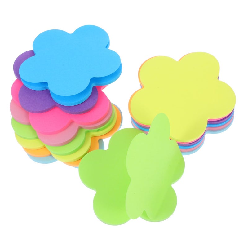 Fluorescent Plum Blossom Sticky Memo Pads Set of 16 Self Adhesive Tearable Index Tabs - Image 2