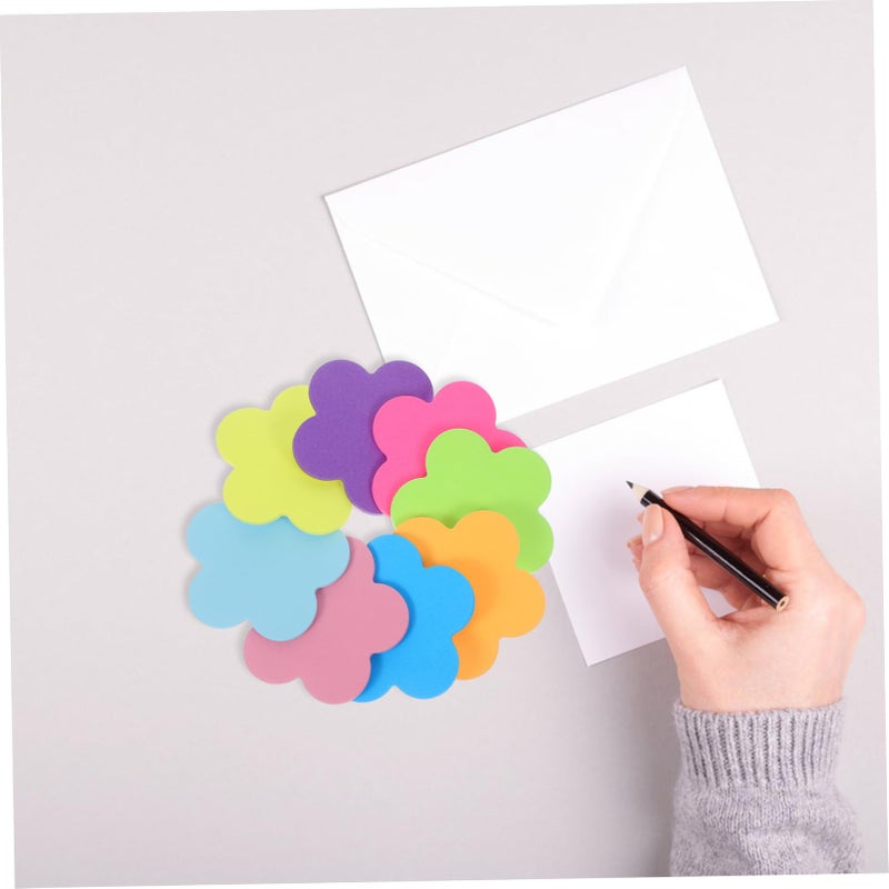 Fluorescent Plum Blossom Sticky Memo Pads Set of 16 Self Adhesive Tearable Index Tabs - Image 5