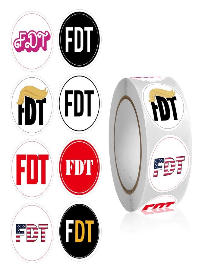 HighMount FDT Anti Trump Stickers Roll 500Pcs - Anti Trump 2025 Funny American Not My President Against Flag Vinyl Self-Adhesive Label Decals - Easy Stick Removeable for Scarpbook Window Tumblers Bumper Teens - Image 1