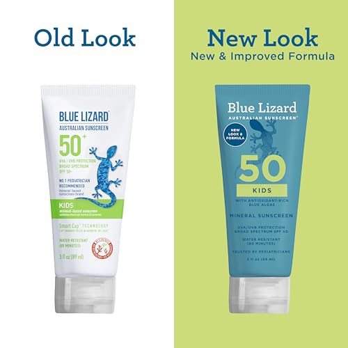 Blue Lizard Kids Mineral SPF 50 Sunscreen Lotion, 100% Mineral, Children’s Sunscreen, Water-Resistant Formula, Paraben-Free, Fragrance-Free, 3 fl oz - Image 4