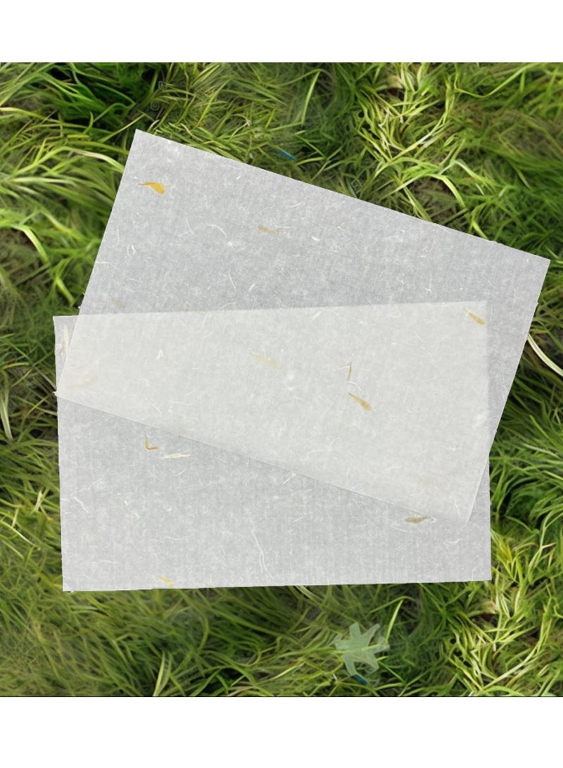 SYOSI 60 Pcs Mulberry Paper Sheets Real Flowers in Rice Paper for Art and Crafts Handmade Decoupage Vintage Craft Paper Sheets for Calligraphy Drawing Writing Art Decoupage Yellow Flower - Image 4