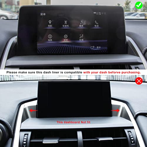 INTGET Dash Dashboard Mat for Lexus NX300 NX300h NX200 Accessories 2018 2019 2020 2021 Premium Custom Interior Non-Slip Anti Dust Dashboard Insert Liner Pad Rubber Mat (Black) - Image 2